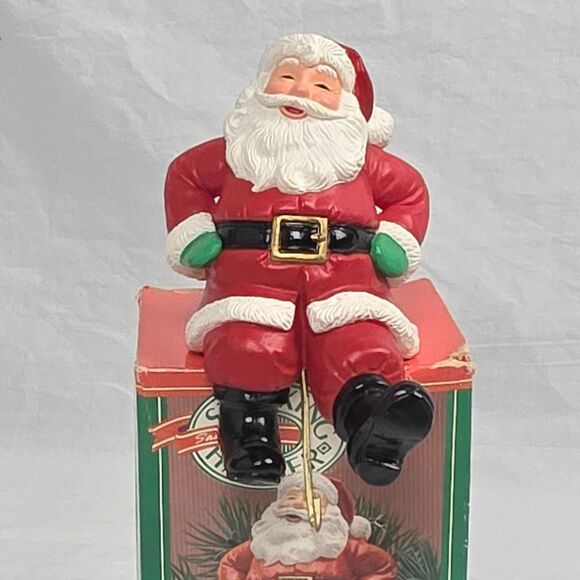 Santa Claus Stocking Hanger Figure w/ Box Holiday Decor - Picture 2 of 9